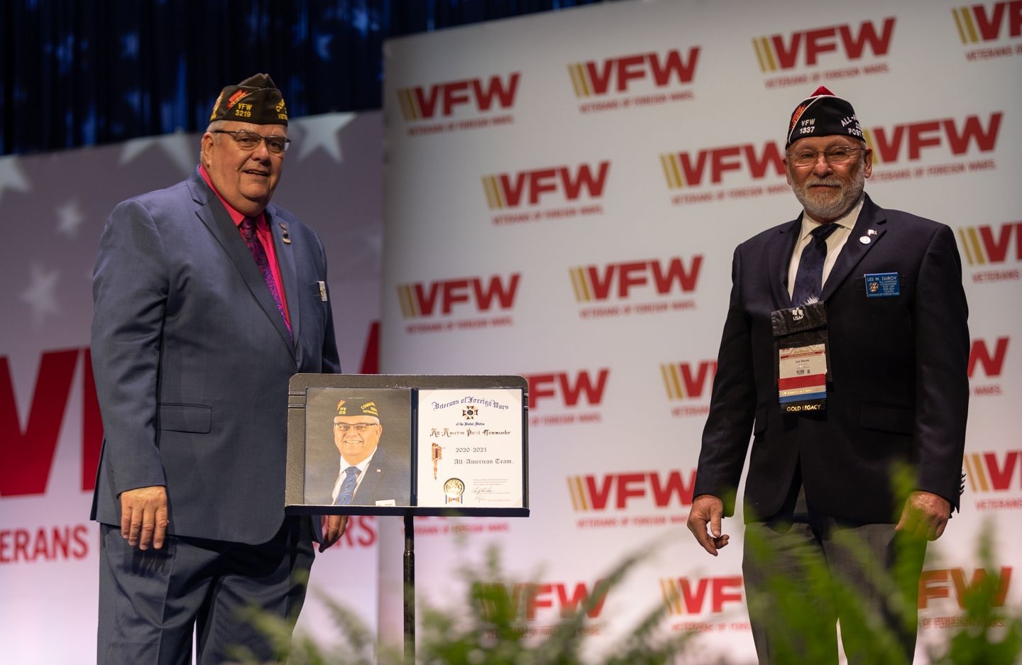 Veterans of Foreign Wars National Convention 30 July 3 August 2021 Kansas City Missouri. Illinois All American Commander receives recognition