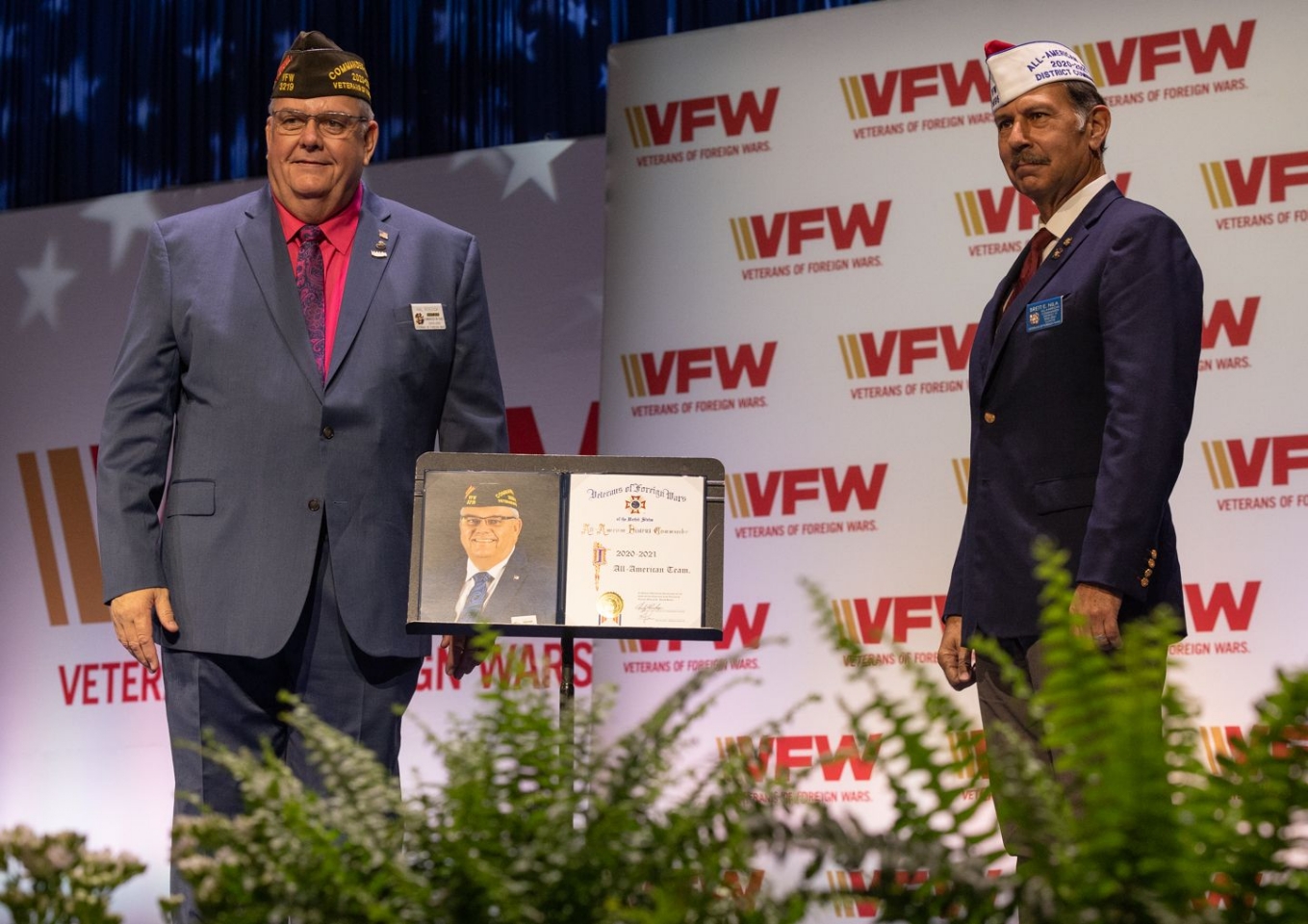 Veterans of Foreign Wars National Convention 30 July 3 August 2021 Kansas City Missouri. Illinois All American Commander Brett Nila receives recognition